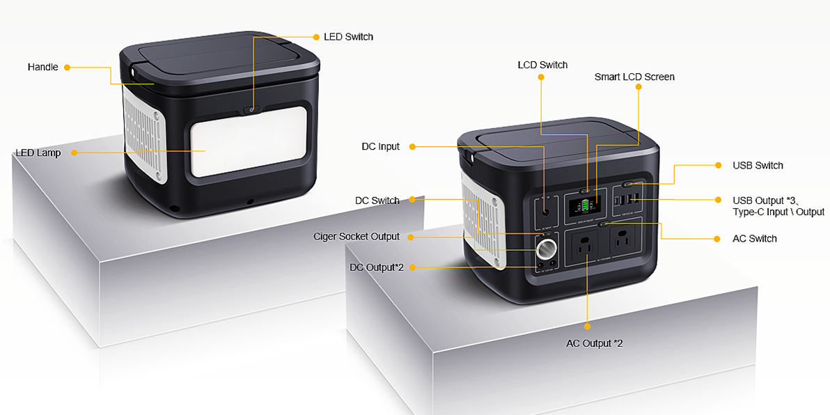 400W Maintenance Free Solar Generator ສໍາລັບການສາກໄຟ